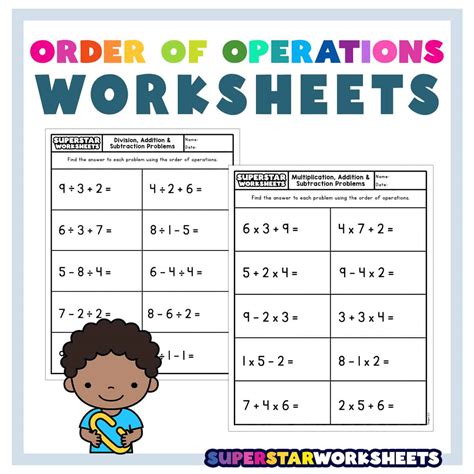 Order Of Operations Worksheets Free And Printable For Ages 6 13