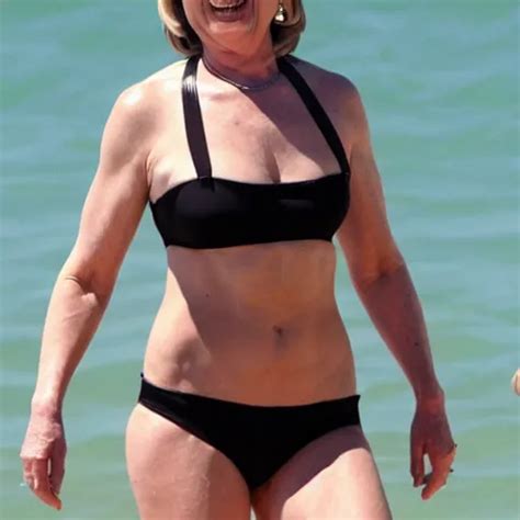 Photo Hillary Clinton In A Bikini Stable Diffusion