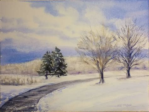 Snowy Landscape Painting at PaintingValley.com | Explore collection of Snowy Landscape Painting