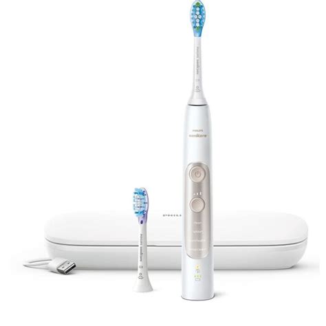 Philips Sonicare 7500 ExpertClean Schallzahnbürste HX9691 02 Weiß Gold