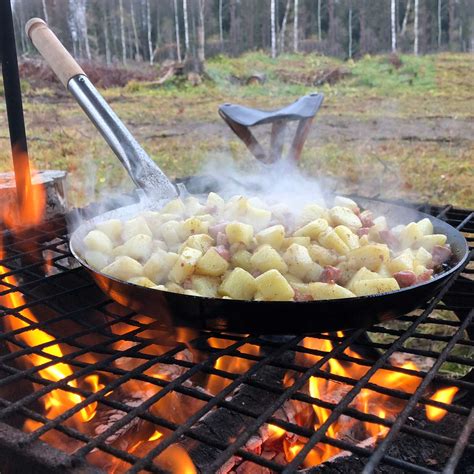 Stabilotherm Jägerpfanne XL mit Klappgriff aus Holz Outdoor Arsenal