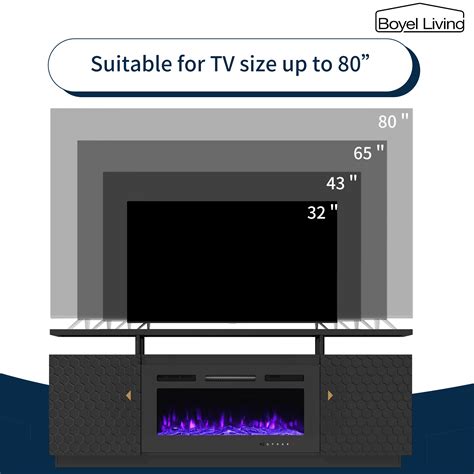 "Boyel Living 70"" Modern Fireplace TV Stand with 36"" Electric ...