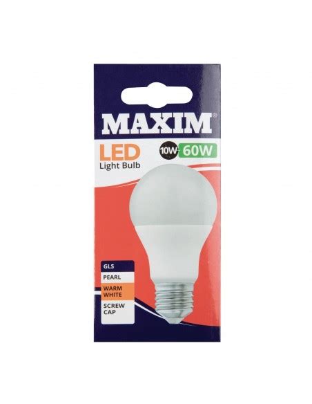 Maxim LED GLS Edison Screw Warm White 10W Pack Of 10 HC652