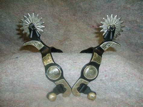 Silver Mounted Buckaroo Cowboy Ranch Jingle Bob Spurs Cowboy Ranch