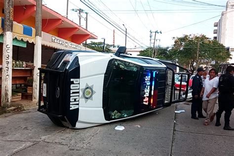 Vuelca Otra Patrulla En Coatzacoalcos Veracruz Hay 3 Lesionados Xeu