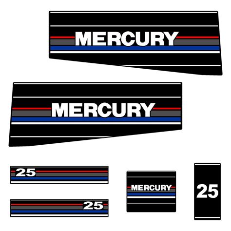 Kit Stickers Mercury Cv Serie Capot Moteur Hors Bord