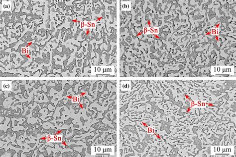 Microstructure Of Snbi Sn Ag X Cu Solder Joints A Snbi Sac Cu