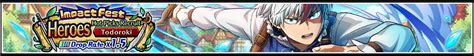 New Impact Fest Heroes Hot Picks Recruit Todoroki My Hero Ultra Impact Database