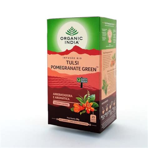 Tulsi Green Tea Classic™ Infusão Bio Organic India™ 25 Saquetas