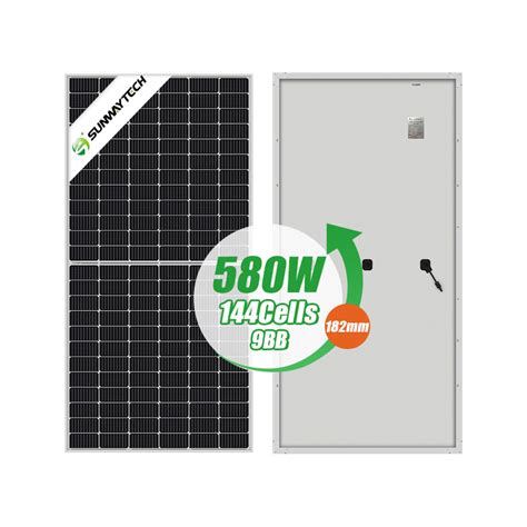 Sunway 144cells 182mm 555w 580w Monocrystalline Half Cell Solar Panel