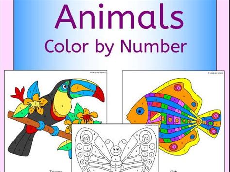 Animals Color by Number | Teaching Resources