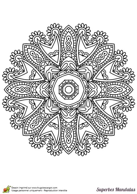 Coloriage Dun Superbe Mandala Indien Facile à Colorier