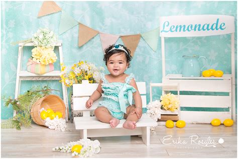 Six month old Baby Girl Lemonade theme- Baby Photographer The Bronx ...