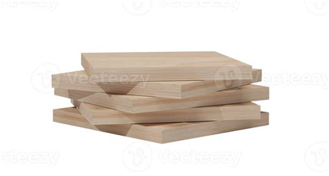 3d Rendering Wooden Plank Isolated On Transparent Background Png File