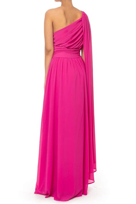 Dress Go Vestido Longo Chiffon Rosa Dg Marketplace De