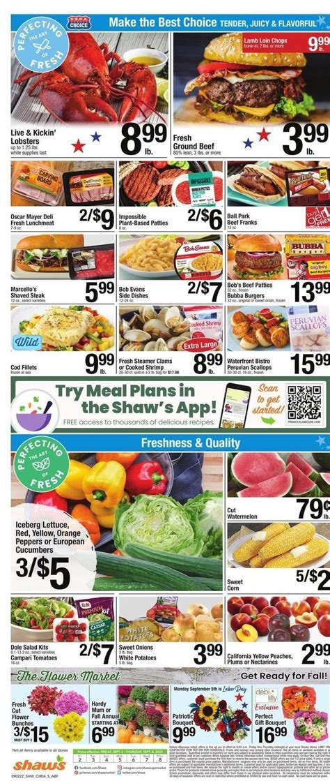 Shaws Ma Me Nh Ri Vt Weekly Ad Flyer Specials September To