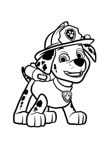 Large Paw Patrol Marshall Coloring Sheets Coloring Pages