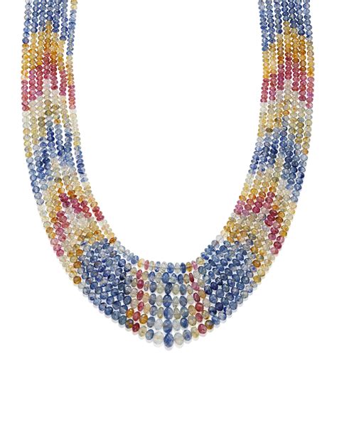 Multi Colored Sapphire Bead Necklace Christies