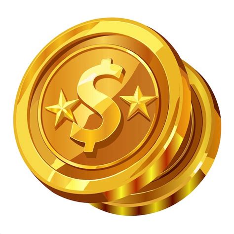 Premium Vector A Gold Coin With A Dollar Sign On It