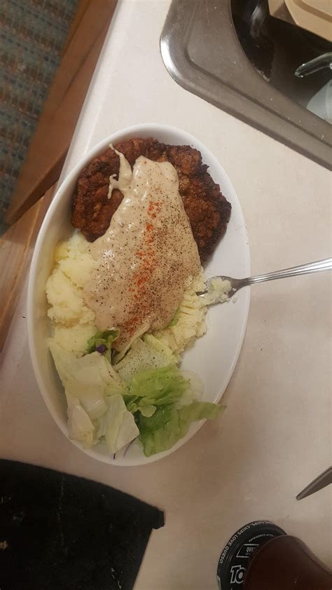 [homemade] Chicken Fried Steak Mashed Taters Gravy With Salad R Food