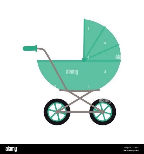 Baby Carriage Baby Pram Stroller Vector Illustration Stock Vector