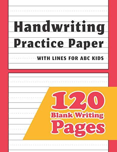 Handwriting Practice Paper Blank Writing Pages For Students