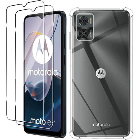 Rasena Coque pour Motorola Moto E22 Moto E22i 2 Pièces Verre Trempé