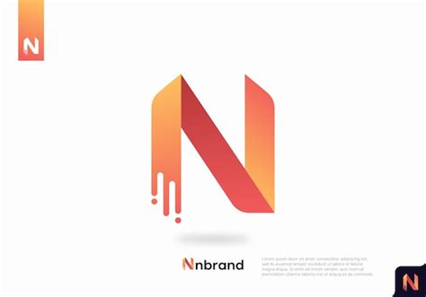 Plantilla De Icono De Logotipo De Letra N Vector Premium