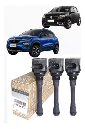 Kit Bobina De Ignição 3 Cilindros Sandero kwid logan Parcelamento sem