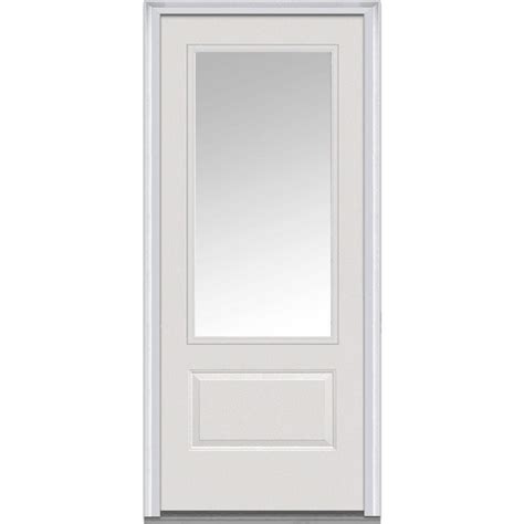 Mmi Door 36 In X 80 In Right Hand Inswing 3 4 Lite Clear 1 Panel Classic Primed Fiberglass