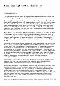 Ni News 24 7 Breaking News