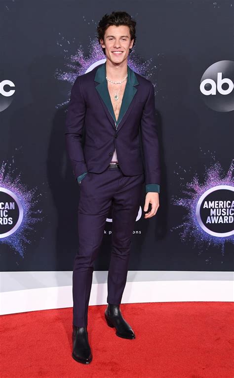 Shawn Mendes From American Music Awards 2019 Red Carpet Fashion E News