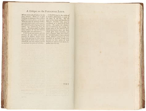 Vol 1 Part 1 A Critique On The Paradise Lost P 20 Leaf Bound In