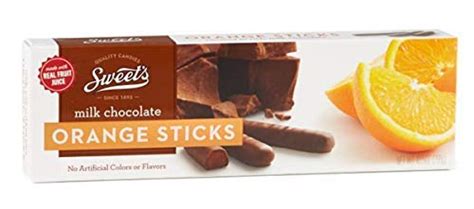 Sweets Dark Chocolate Orange Sticks 105oz Box Candy