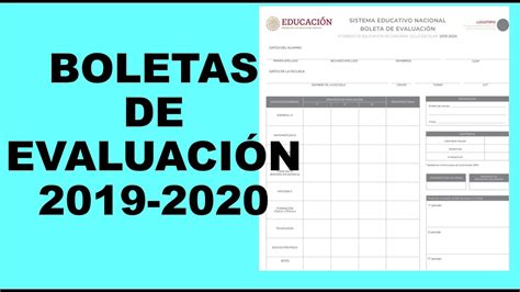 Soy Docente Boletas De EvaluaciÓn 2019 2020 Youtube