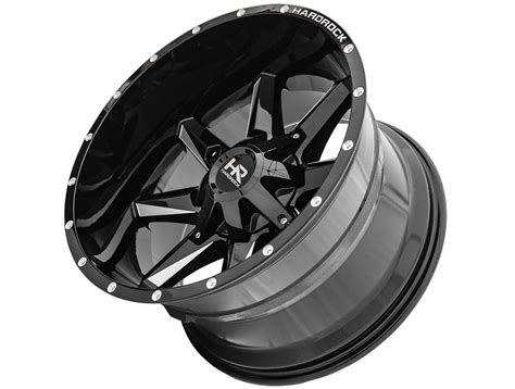 Hardrock Milled Gloss Black Hardcore Wheels Rugged Ridge