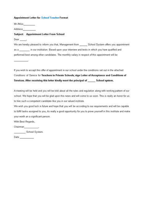 Appointment Letter For Teacher In Hindi Design Talk