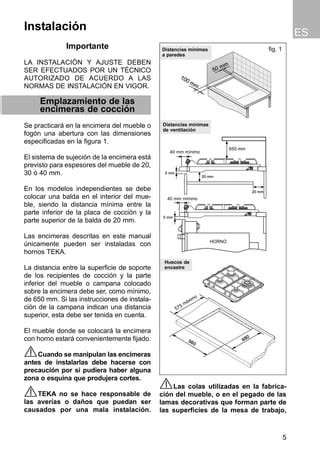 Encimera Teka EM 60 4G AI AL PDF