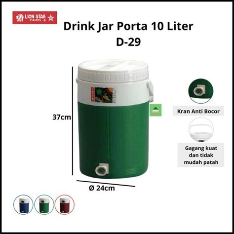 Jual Lion Star Tempat Air Minum Porta Drink Jar D 29 10 Liter Shopee