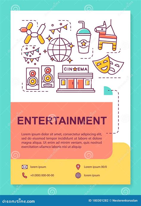 Entertainment Industry Poster Template Layout Cinema Music And Events