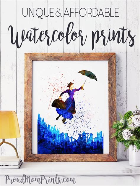 Mary Poppins Art Print Poster Wall Art Nursery Decor Etsy