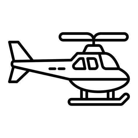 Helicopter Line Icon 10284826 Vector Art at Vecteezy