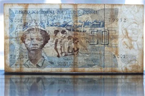 BANKNOTEN BANCO NACIONAL da Guiné Bissau GUINEA BISSAU 50 Pesos 1975