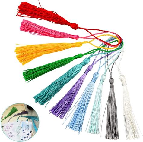 IGRMVIN Tassels 100pcs Mini Tassels Silky Handmade Soft Craft Mini