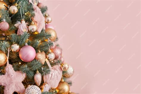 Premium Photo Christmas Tree In Pink Background