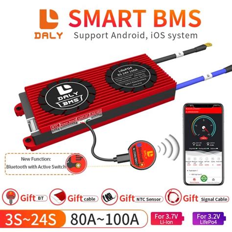 Solar Daly Smart Bms 4s Lifepo4 16s 12v 24v 36v 48v 60v 72v 80a 100a