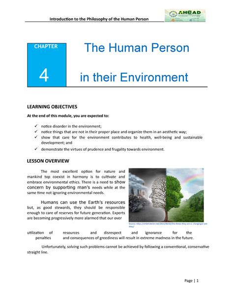 Module 4 Julius Philosopy Chapter The Human Person 4 In Their