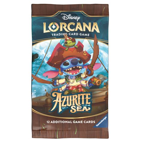 Disney Lorcana Tcg Azurite Sea Booster Box 24 Packs The Card