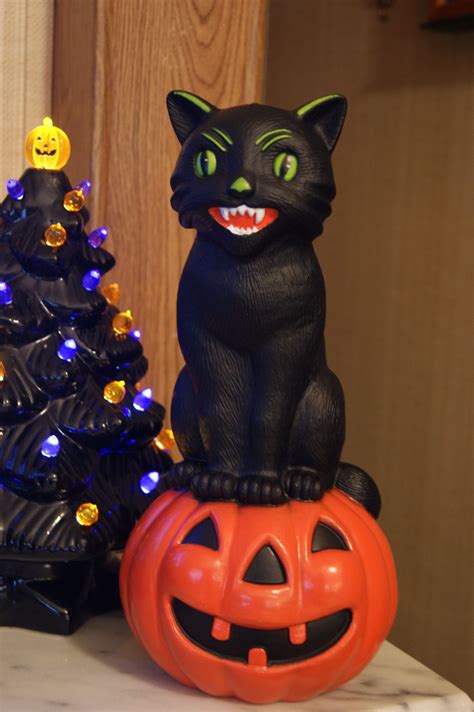 Vintage Halloween Blow Mold Style Black Cat At Michaels