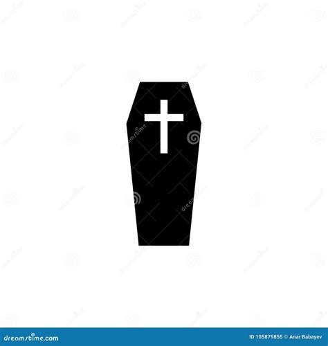 Coffin Vector Icon Stock Vector Illustration Of Flat